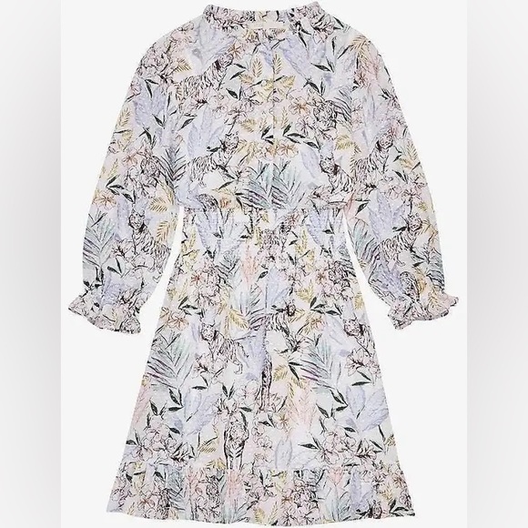 Maje White Jungle Rythonela Floral Print Woven Mini Dress - Picture 5 of 7